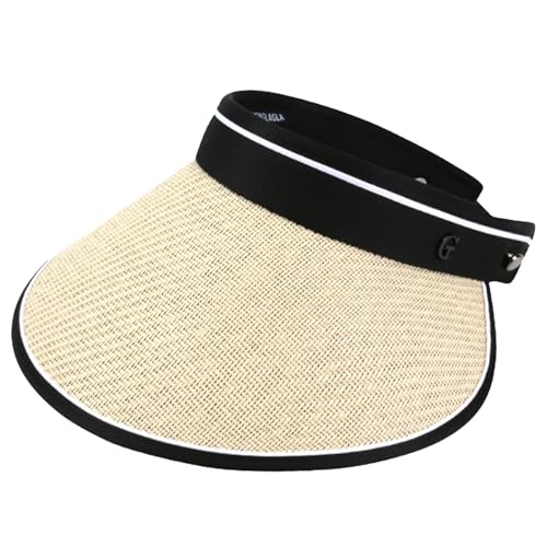 Chapeaux à visière solaire pour femme grand bord style vacances et jardin