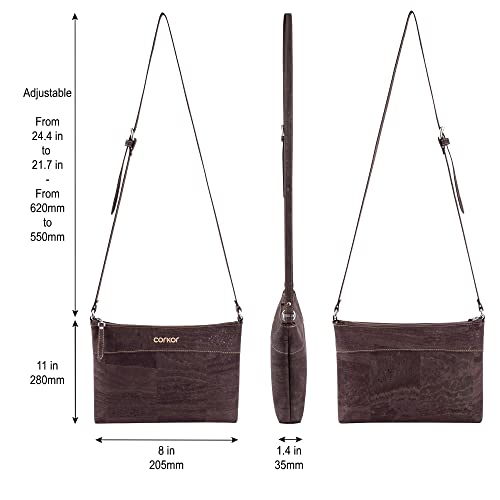 Corkor Cork Purse Crossbody Women | Vegan Bag Cruelty Free Non Leather Brown Color #TOP4