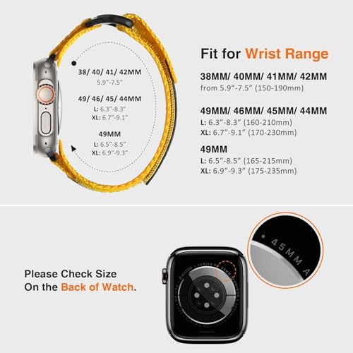 ULTIMAL Compatible witch Apple Watch Ultra 3/2/1 Series 11/10/9/8/7/6/5/4/SE/SE2/SE3,Nylon Stars-Stripes Flag Woven Strap for men 49mm 46mm 45mm 44mm by ULTIMAL - Used condition - Image 4