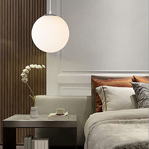 Iluminación de techo E27 minimalista con lámpara de cristal redondo y brazo flexible 4