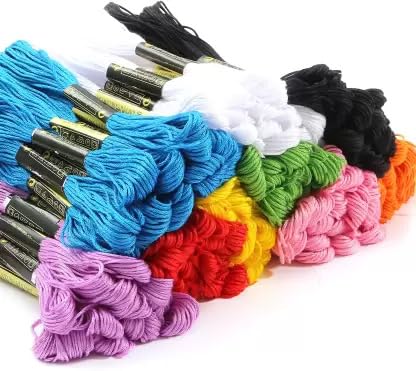 Lucknow Crafts Premium Hand Embroidery Cotton Thread Skeins for Craft Projects | Vardhman Rangoli Cross/Stitch Long Thread | Used for DIY Embroidery (20)-image-7
