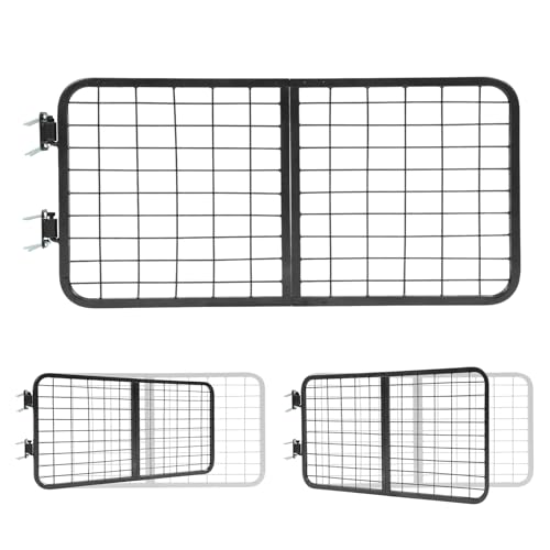 Gelacie Horse Stall Gate 24 Inch Tall 48 Inch Wide Compatible with Livestock Enclosures Steel Powder Coated Gray