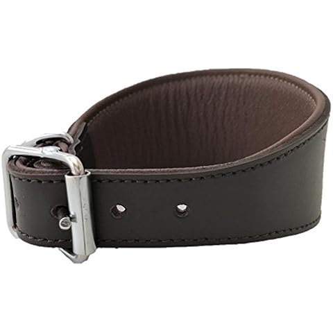 Handmade Brown Leather Greyhound Dog Collar Cover