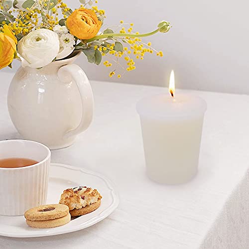 ivory votive candles bulk for wedding party holiday and home decoration 12 packs 18oz unscented candles with 12 hours burn time