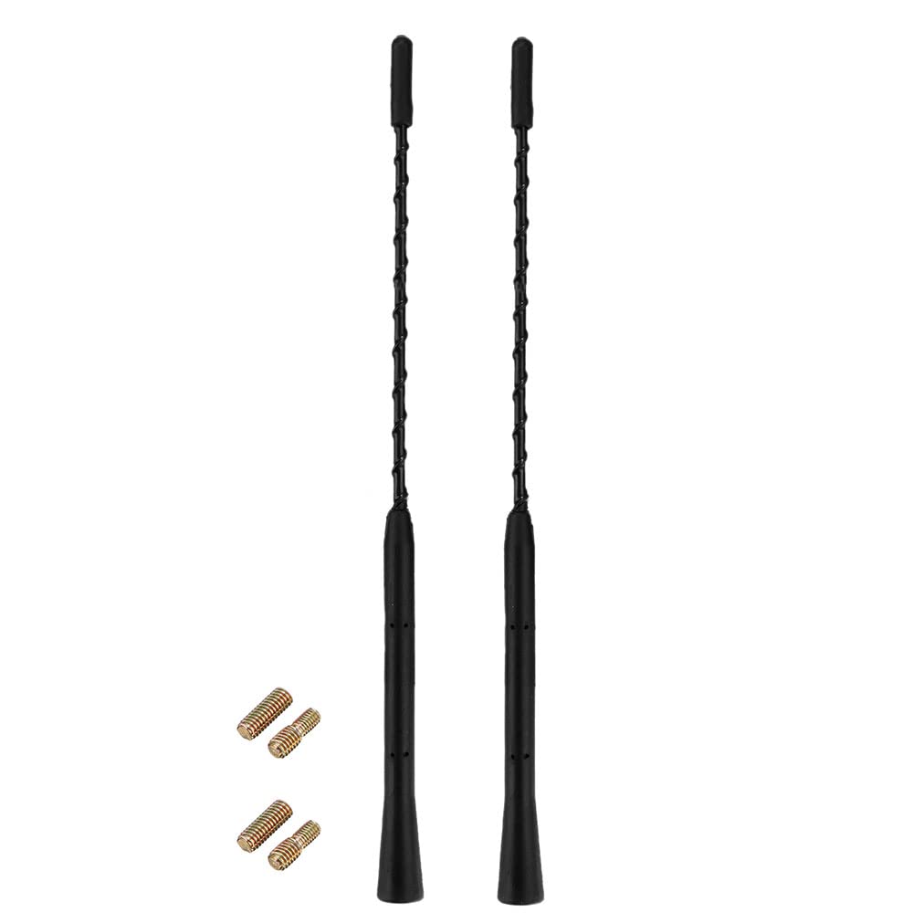 WANGCL 2 szt. antena uniwersalna samochodowa z batem, audio lub wideo, FM/AM/DAB, maszt antenowy dla hatchback, SUV, Van, 11 cali