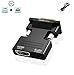 HDMI to VGA Adapter, HDMI to VGA Audio Output Cable Computer Set-top Box Converter Connector Adapter for Laptop, PC, Monitor, Projector, HDTV, Chromebook, Roku, Xbox(3.5mm Stereo Cable Included)