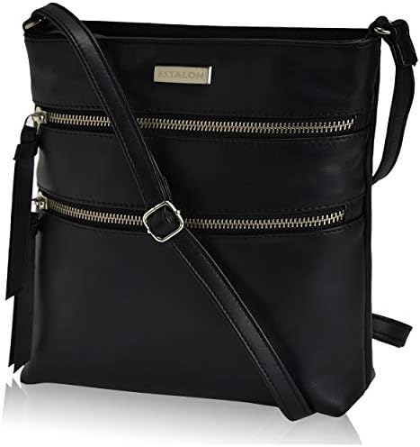 ESTALON Real Leather Crossbody Bag for Women - Women's Shoulder Sling Handbags Medium Purses Soft Crossover Purse Christmas Gift
