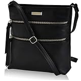 ESTALON Real Leather Crossbody Bag for Women - Women's Shoulder Sling Handbags Medium Purses Soft Cr