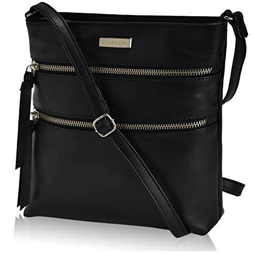 Estalon Real Leather Crossbody Bag For Women - Women's Shoulder Sling Handbags Medium Purses Soft Crossover Purse Christmas Gift #TOP7