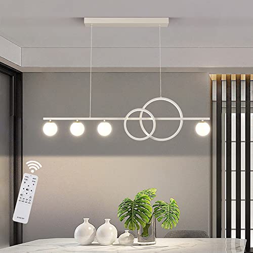Lámpara de Araña Moderna de 48W, 120CM Luces Colgantes LED Mesa de Comedor Moderna Lámpara Colgante de Negro Regulable Luz Colgante Ajustable Altura de Cocina Lámpara de techo para Comedor Oficina ( C Cover