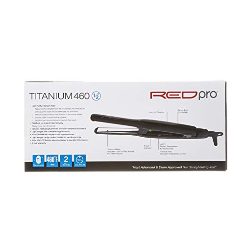 Plancha de pelo Kiss Products Red Pro Titanium 1/2 pulg miniatura 6