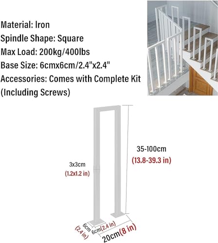 Balustrade d'escalier pivotante réglable en métal pour sécurité intérieure - 3