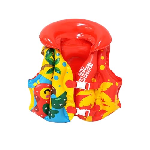 MNSWR Feststoff Rettungsweste für Mädchen, Auftriebsweste für Kinder Schwimmlernhilfe Kinder Rettungswesten Boote Schwimmweste Kajak Life Vest Kids Sommer Kajak Boote Tauchausbildung(Rot,1-2 Jahre)