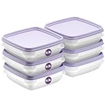 SmartStore Small Food Storage Containers 0.3L Set of 6 | Suitable for Fridge and Freezer | BPA Free Meal Prep Containers Reusable, Microwavable, Dishwasher Safe, Stacks and Nests