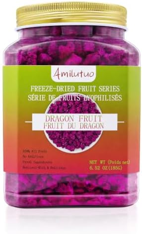 Amilutuo Freeze Dried Dragon Fruit, 6.52OZ/185g, No Added Sugars