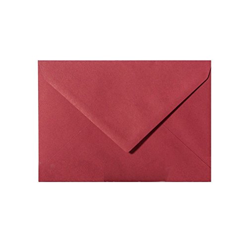 Lote de sobres para correo (100 unidades, 140 x 190 mm, con solapa triangular, 120 g), color rojo