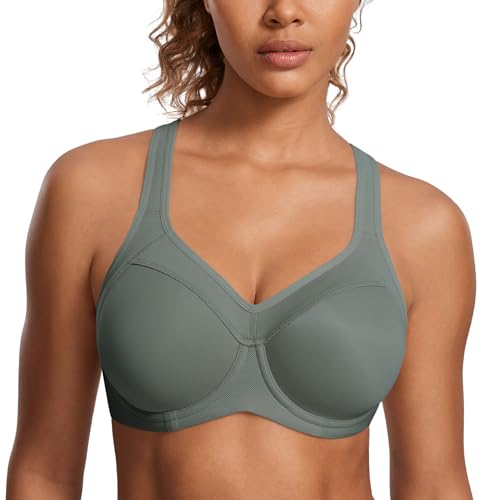 SYROKAN Women's High Impact Racerback Sports Bra