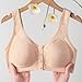 Womens Fashion Pink Comfortable Front Closure Bras for Women Seniors Everyday Wireless Full Coverage Supportive Push up T Shirt Bra Soft No Underwire Bralettes Underwear