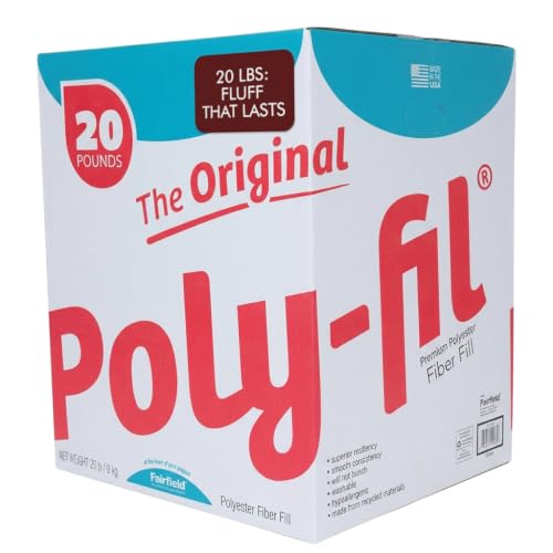 Image of Poly-Fil Fairfield Original Fiber Fill Stuffing, Premium Polyester 20lb Box