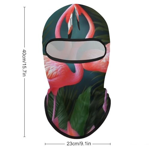 Balaclava para rostro Flamingo Flowers para hombre y mujer con protección solar, transpirable, cobertura completa para actividades al aire libre miniatura 2