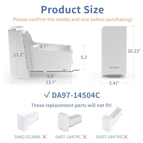 Image of Upgrade DA97-14504C DA97-14504A Ice Container Compatible with RF22 RF23 Sam-sung Ice Maker Replacement AP6039681 Sam-sung Refrigerator Parts,Replaces for PS11773414 EAP11773414 Sam-sung Ice Maker Tray