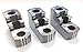 TAIKI 3900-4681 3 Piece Best-Grip Hard Steel Jaw Set, 1.5 mm x 60 Degree Serrations, 15" Chuck Size, 1.005" Groove Width