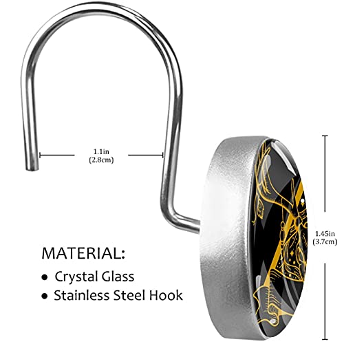 Crochets de rideau de douche en acier inoxydable durable - 4