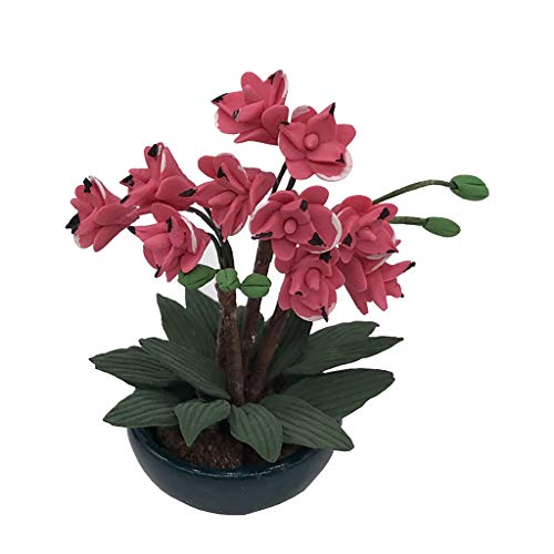 Transser Miniature Resin Clay Dollhouse Fairy Garden Mini Plant Flower Ceramic Paint Furniture