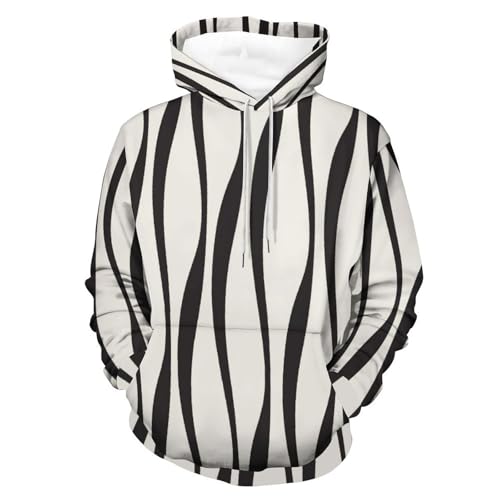 Sweat à capuche bandes noires taille S idéal pour vos sorties urbaines