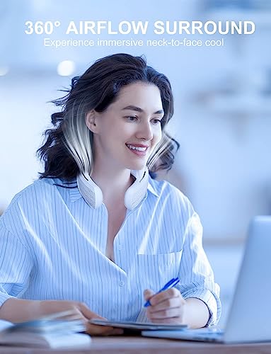 Monave ventilatore da collo, ventilatore portatile...