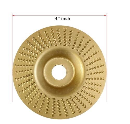Image of Inditrust 4 Inch Wood Carving Disc Set, Angle Grinder Disc Grinding Wheel Shaping Disc 5 /8 Inch Bore Grinder For Woodworking, Fibreboard, Plywood, Plastic (Flat Shape)