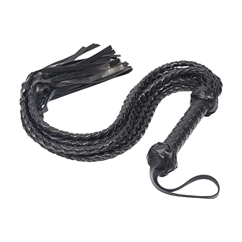 Venesun Bondage Spanking Flogger, 31.5Inch Faux Leather Whips For Adult Bdsm Play, Black #TOP2