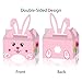 12 Pcs Adorable Easter Bunny Shaped Gift Boxes with 4 Fun Themes, Beautiful Easter Basket Stuffers for All Age Groups, Party Favors, and Holiday Gifts