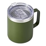 Termo para Cafe de Acero Inoxidable 400ml, Termo Taza para Café con Tapa Hermética, Pajita y Cepillo de Limpiezar, Taza...