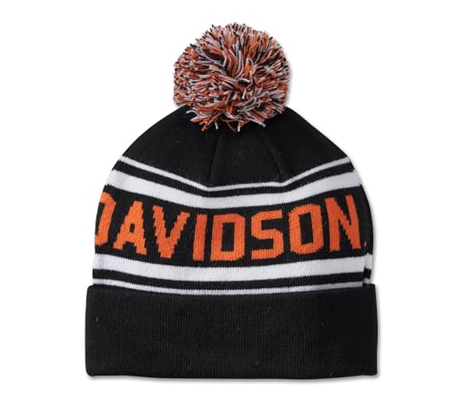 Harley-Davidson Combustion Pom Beanie, Black -...