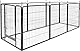 Flamingo Hundelaufstall Zecta – Schwarz – 205x80x80 cm | Sicher, flexibel & komfortabel!