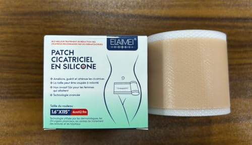 Silikonpflaster für Narben, Professionell für Narben Durch C-Sektion, Operationen, Verbrennungen, Keloid, Akne und mehr, Medikamentenfrei, Silikon-Narbenrolle(4CMx290CM)