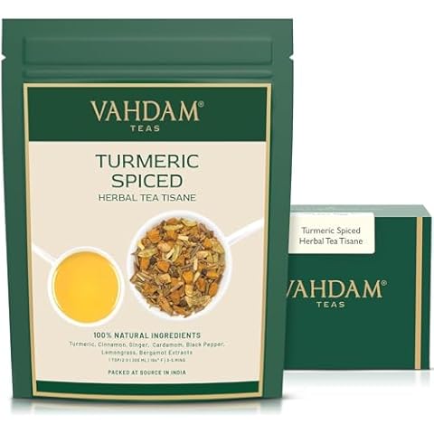 VAHDAM Turmeric Spice Herbal Tea Cover