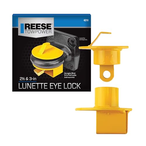 Reese Towpower 4210 Lunette Eye Lock, 2-1/2 Inch Diameter to 3 Inch Diameter Rings, Accepts Most 1/2 Inch Pad Locks, Rust Resistant
