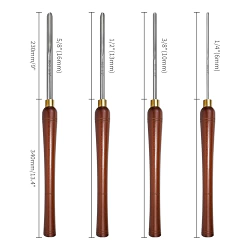 SIIIXS 4Pcs HSS Bowl Gouge Set