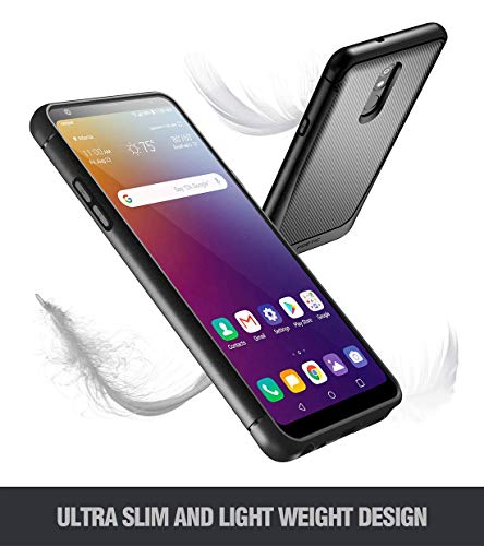 Coque LG Stylo 5 noire Poetic Karbon Shield pour un usage actif