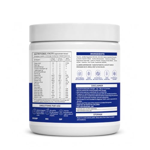 Image of OSMO - Electrolyte Hydration Blend (Advanced Salts + Taurine & Vitamins) | Lemon & Lime (270g, 45 Servings) | Zero Added Sugar