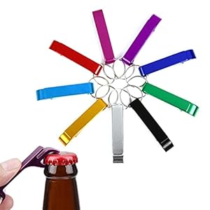 SacJkt Flesopener Sleutelhanger, Aluminium Bier Flesopener, 9 STKS Draagbare Creatieve Mini Flesopener met Sleutelhanger…