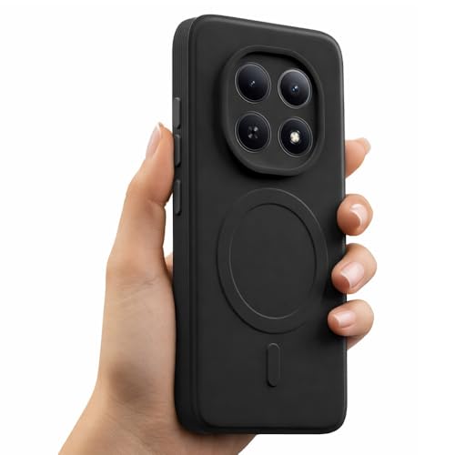 Image of Back Cover | MagFit Ring Design (Non-Magnetic) | Shockproof Case | Anti-Slip Grip | Raised Camera Edges | Slim Protective Case for Mi Redmi Note 15 5G / Note 15 SE 5G / Poco M8 5G(Matte Black)