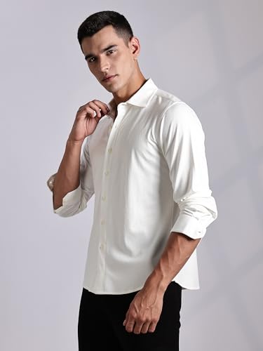 Image of Thomas Scott Men's | Tencel Fabric | Solid | 4 Way Stretchable | Lightweight | Moisture Absorb | Wrinkle Free | Shirt