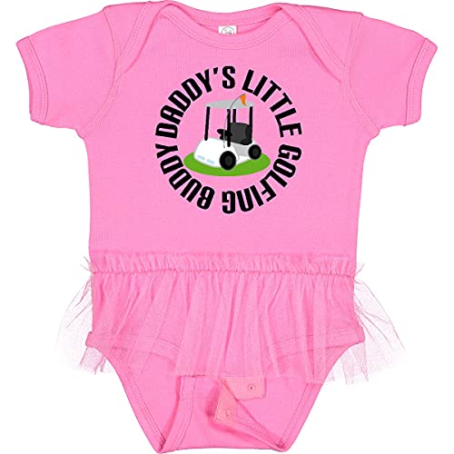 Image of inktastic Daddys Little Golfing Buddy Infant Tutu Bodysuit Newborn Raspberry 15425