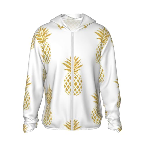 Sweat à capuche léger protection solaire veste de randonnée et course à pied motif ananas