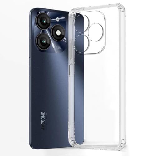Image of COVERBLACK Soft Rubber Silicon Clear Case Back Cover Compatible for itel ZENO 10 - Transparent