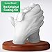 Luna Bean Oval Wood Base - Hand Casting Sculpture Base Hand Casting Kit - 5x7 Oval Solid Wood Keepsake Display with a Semi-Gloss Finish