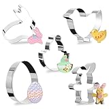 Ausstechformen Ostern Set 5 Stück, Hasen Ausstecher, Keksausstecher Ostern, Osterhase Ausstecher Ei Plätzchenausstecher, Basteln Ideales Ostergeschenke Kinder Party DIY